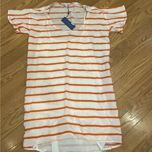 REBECCA MINKOFF Women's White & Persimmon Audrina Dress